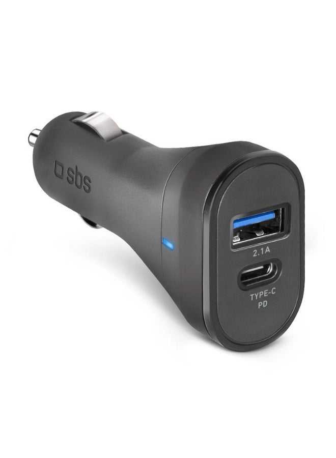 اس بي اس إس بي إس شاحن سيارة 10 وات شحن سريع مع مخرجين (Type-C – USB 2.1A) - Image 1